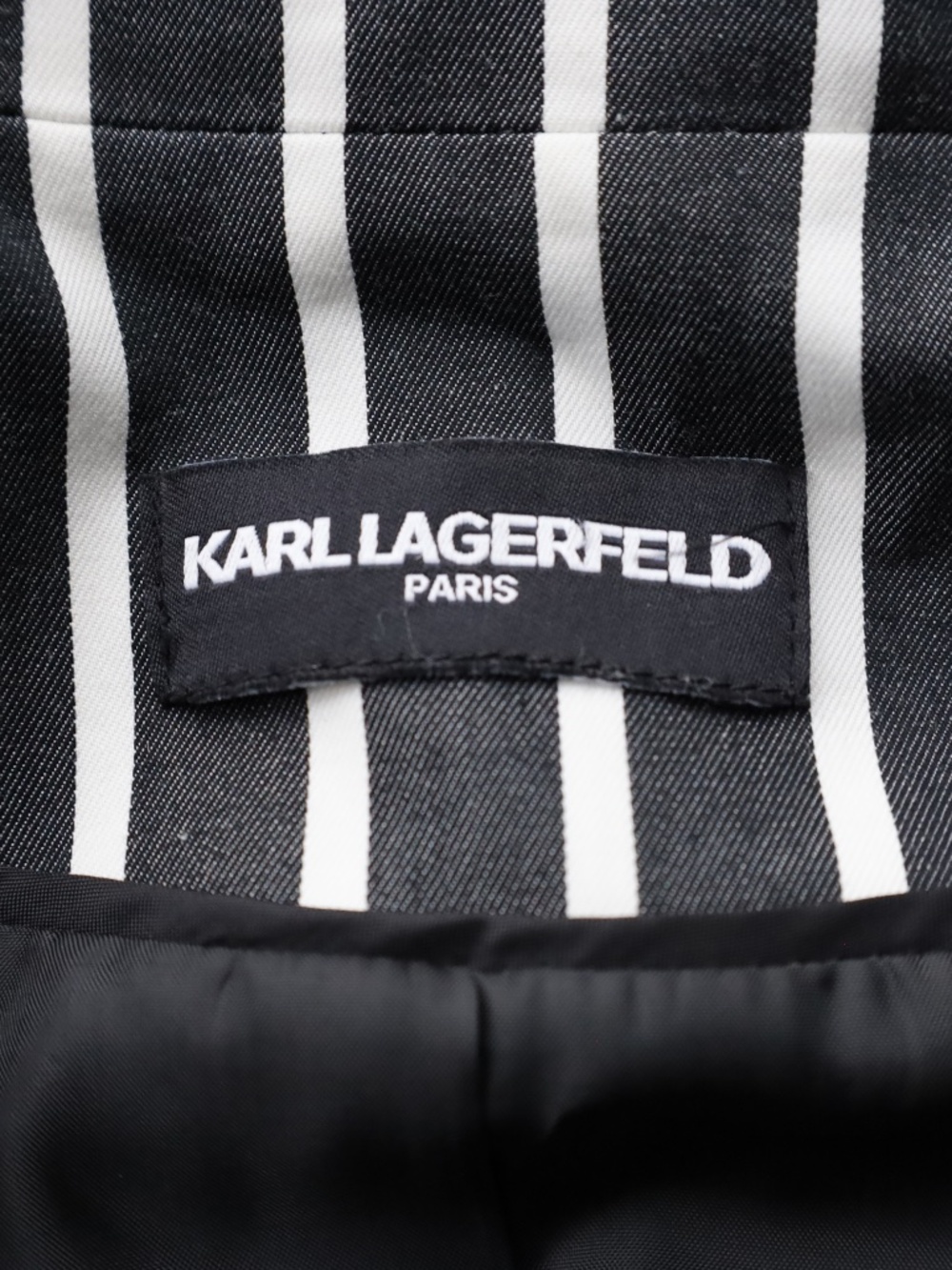 Karl Lagerfeld Striped Statement Blazer - Picture 7 of 9